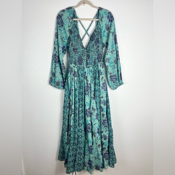 Free People A New Way Maxi Teal Combo Size S - Picture 2 of 11